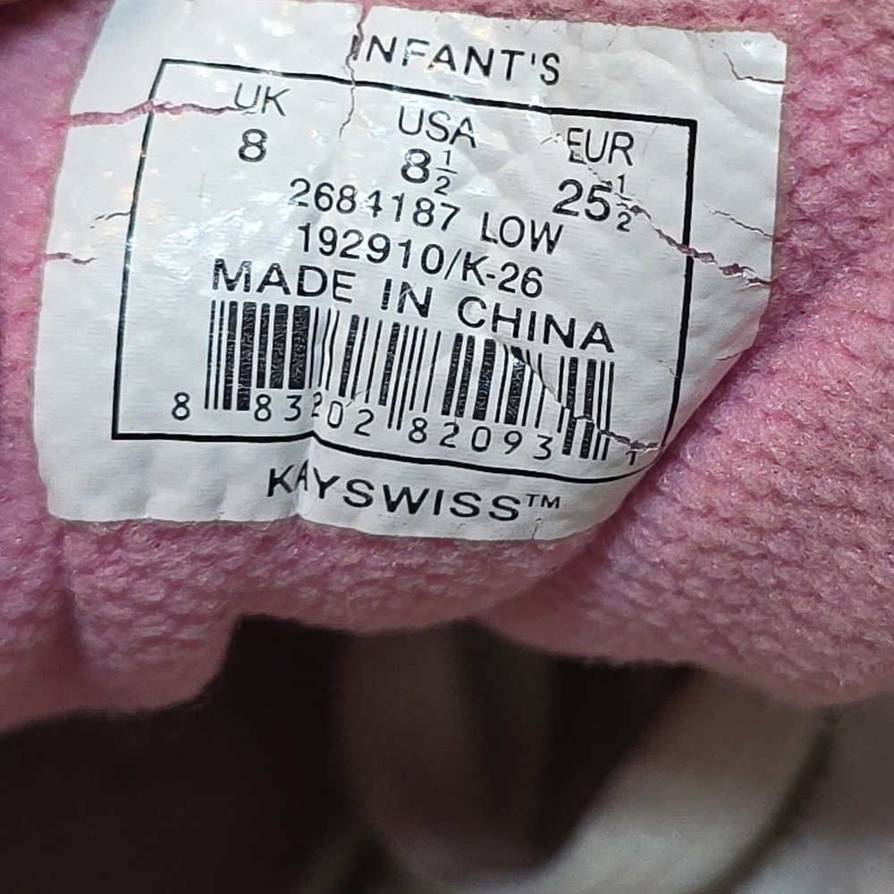 Kswiss White Pink Sneakers Infants US 8.5 - Picture 7 of 7